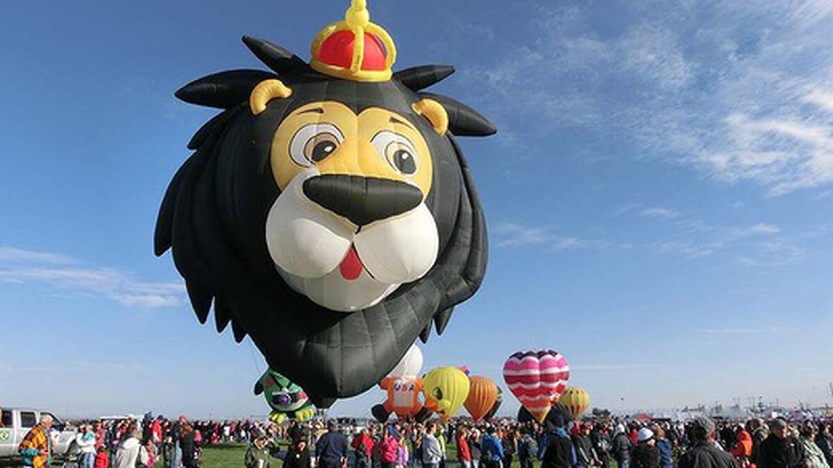Simba the Lion will join Darth Vader, Mr Bup the turtle, and a giant peacock for the 2013 Balloon Spectacular. Photo: Supplied