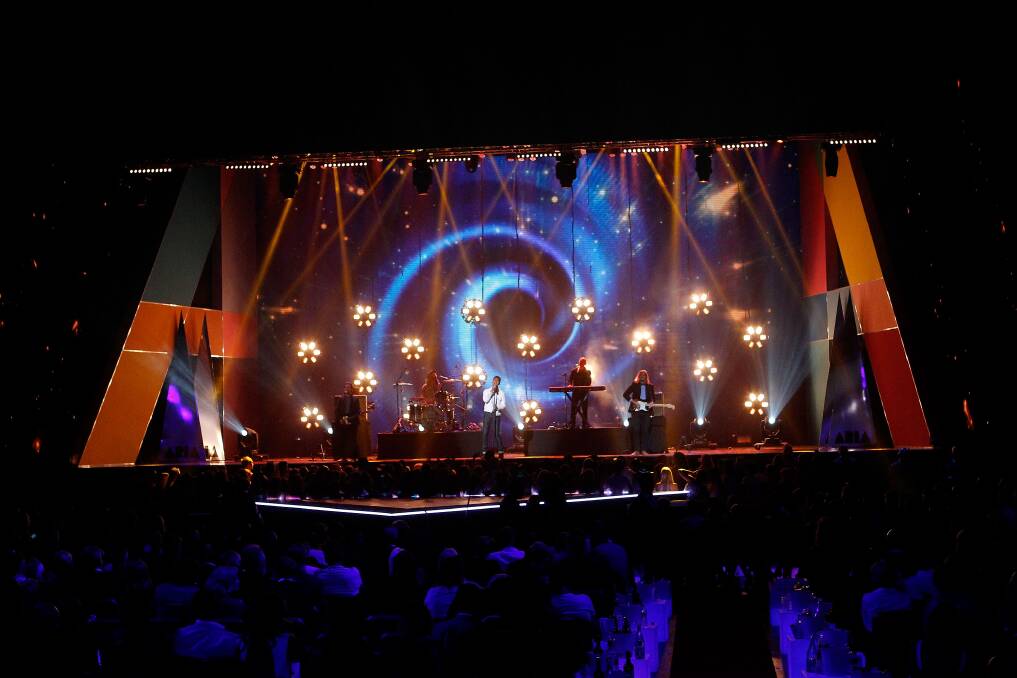 The Temper Trap perform on stage at the 26th Annual ARIA Awards 2012. Photo by Don Arnold/Getty Images