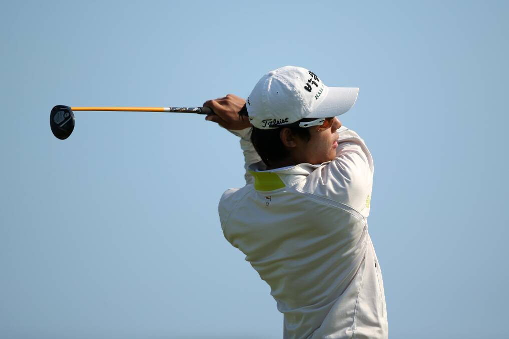 Hyu-Won Park of Korea plays a shot during round one of the 2012 Australian Open at The Lakes Golf Club in Sydney, Australia. Photo by Mark Metcalfe/Getty Images