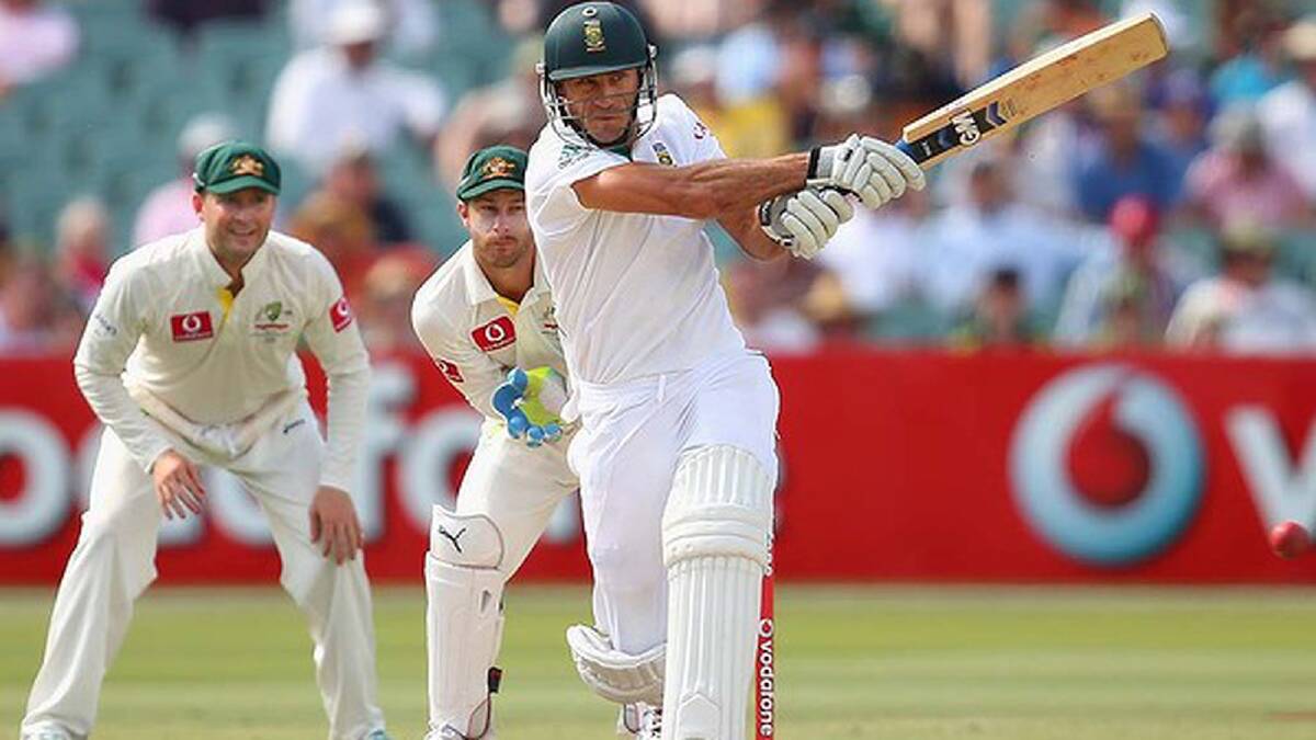 Faf du Plessis was sore but satisfied after a memorable rearguard action which kept South Africa in with a winning chance in the series. Photo: Getty Images