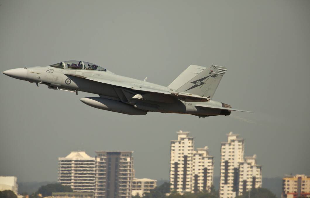 The Super Hornet makes it's debut over Darwin and the Top End. Photo Glenn Campbell
