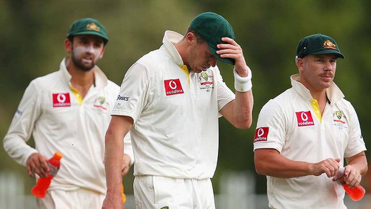 Australia's bowlers were drained by the end of play. Photo: Getty Images