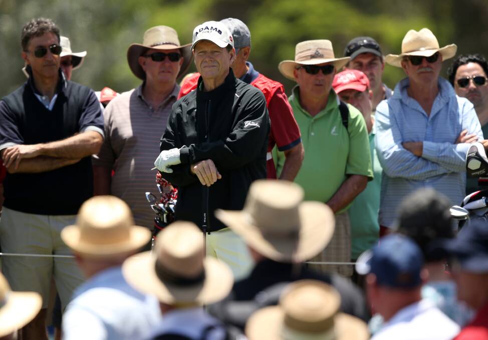 Tom Watson of the United States looks on during round one of the 2012 Australian Open at The Lakes Golf Club in Sydney, Australia. Photo by Mark Metcalfe/Getty Images