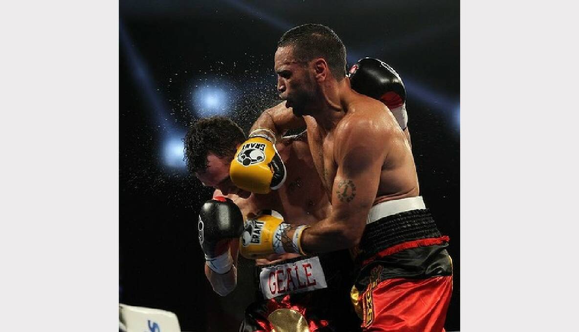 Daniel Geale vs Anthony Mundine in the IBF Middleweight World title fight at The Entertainment Centre Sydney. Photo: Brendan Esposito